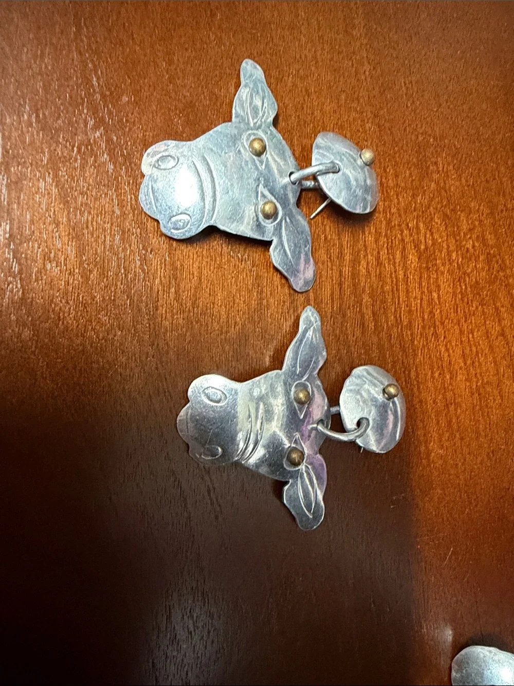 Ultra Lite Silver Earrings from the 1990’s Cow Head
